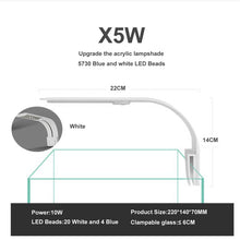 Load image into Gallery viewer, Aquarium LED Lighting Aquatic Plant Slim Clip-on Fish Tank Light EU Plug 15W Blue White Light 5730 LED Aquarium Plant Grow Light