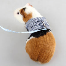 Load image into Gallery viewer, Small Pet Harness Leash Set Guinea Pig Clothes Breathable Plaid Cotton Vest Hedgehog Chest Strap Outdoor Traction Rope 20E