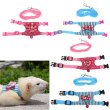 Load image into Gallery viewer, Hamster Rabbit Harness Leash Set For Ferret Guinea Pig Small Pet Chest Strap
