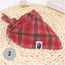 Load image into Gallery viewer, Dog Bandanas Large Pet Scarf Pet Bandana For Dog Cotton Plaid WashableBow ties Collar Cat Dog Scarf Large Dog Accessories
