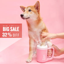 Load image into Gallery viewer, Pet Cat Dog Foot Wash Clean Cup Paw Cleaning Tool Manual Rotary Cleaner Cup Soft Silicone For Small Medium dogs Dropshipping
