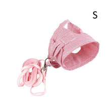 Load image into Gallery viewer, Small Pet Harness Leash Set Guinea Pig Clothes Breathable Plaid Cotton Vest Hedgehog Chest Strap Outdoor Traction Rope 20E
