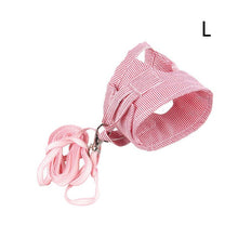 Load image into Gallery viewer, Small Pet Harness Leash Set Guinea Pig Clothes Breathable Plaid Cotton Vest Hedgehog Chest Strap Outdoor Traction Rope 20E
